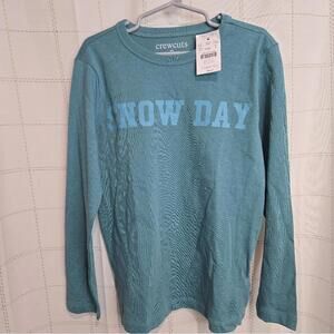 Crewcuts Teal 'Snow Day' Long Sleeve Shirt